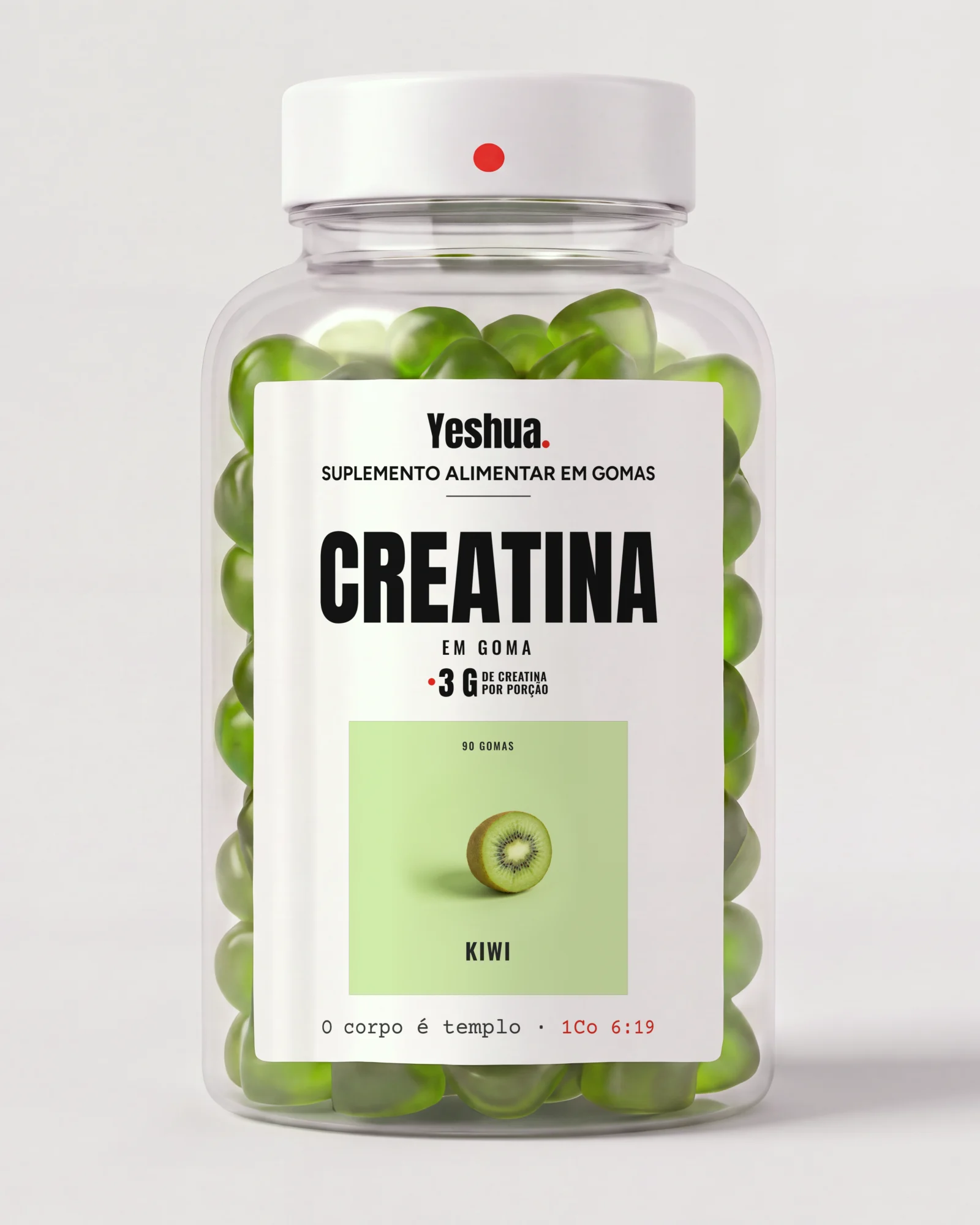 Creatina em goma, sabor Kiwi