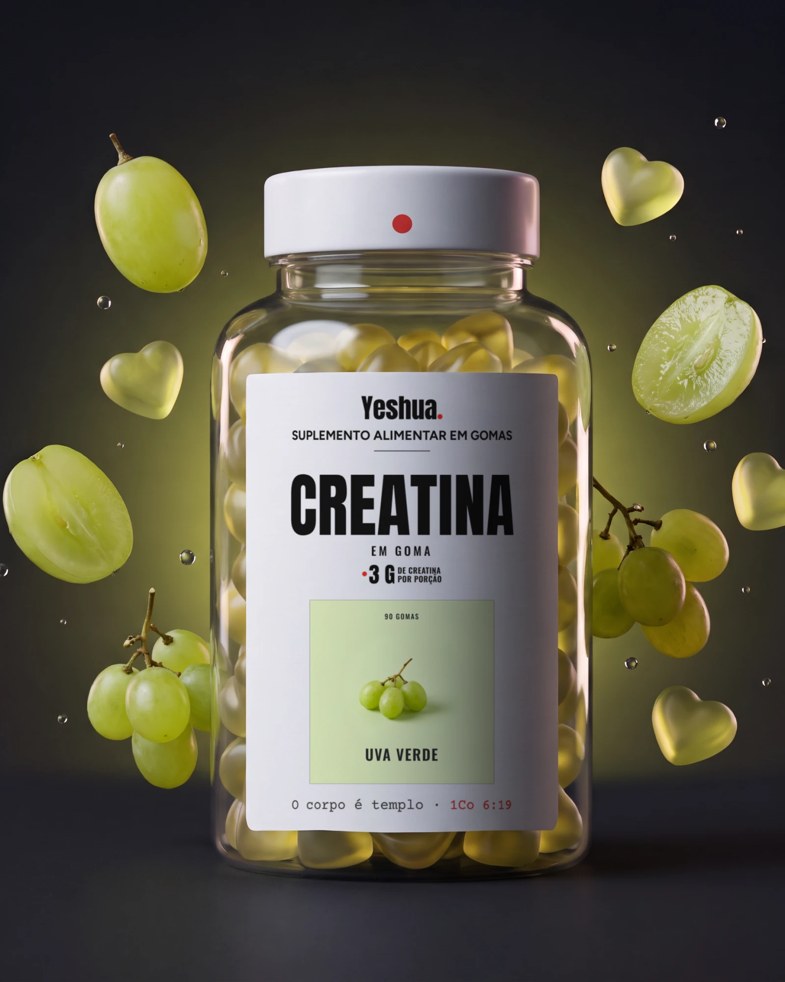 Creatina em goma, Uva verde
